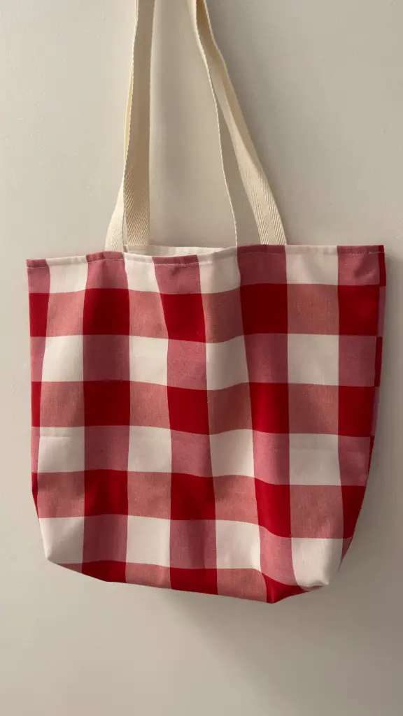Tote bag Vichy rojo
