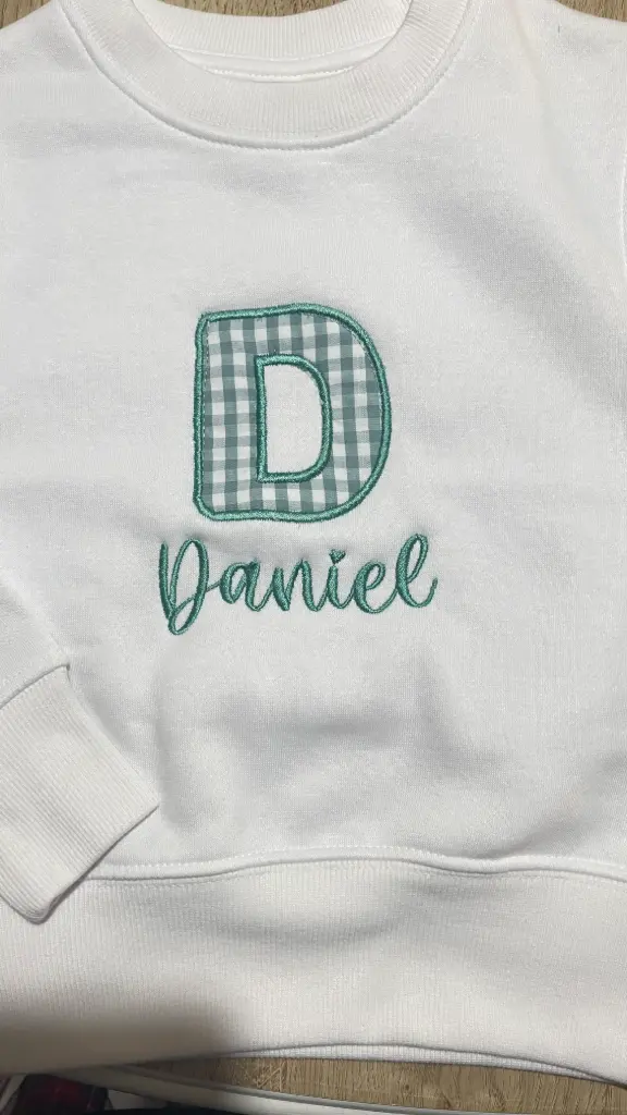 Sudadera personalizada (Sin personalización, Sin bordado, Vichy rosa)