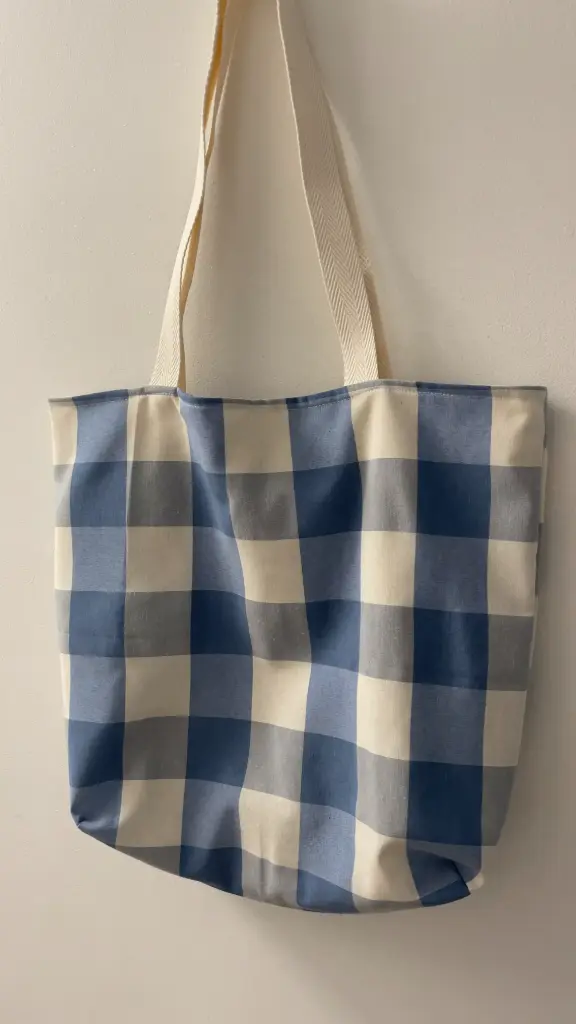 Tote bag Vichy azul jeans 