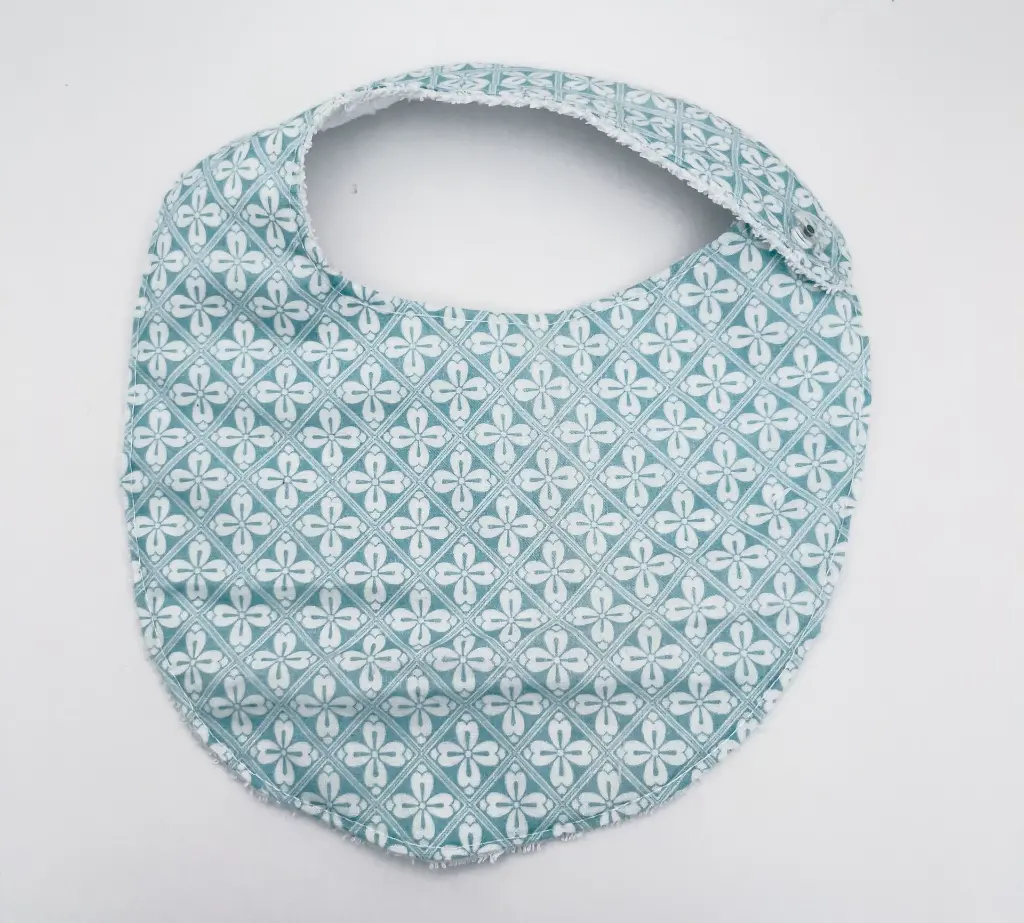 Babero bandana turquesa (Sin personalización, Blanco)